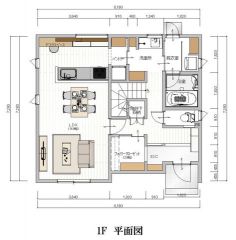・１階床面積：56.72m2(17.15坪)