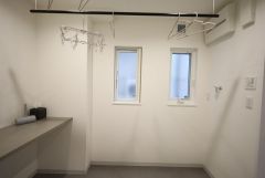 洗う→干す→たたむの一連の流れができる脱衣兼ランドリールーム