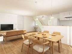 ・21帖LDK・ナチュラルインテリア・リビング階段