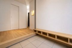 ベンチ付の玄関イメージパース画像